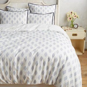 ISO Anthropologie Tiled Jacquard Duvet Cover